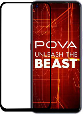 RCHJV Edge To Edge Tempered Glass for Tecno POVA(Pack of 1)