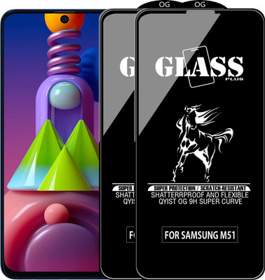 Qyist Edge To Edge Tempered Glass for SAMSUNG GALAXY M51(Pack of 2)