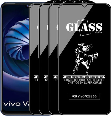 Qyist Edge To Edge Tempered Glass for VIVO V23E 5G(Pack of 4)