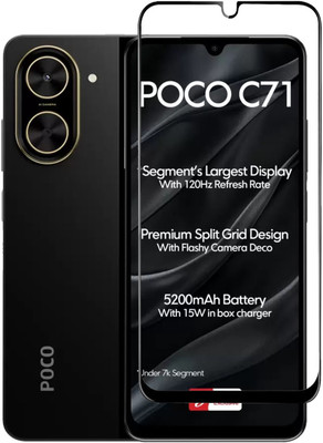 INFINITYWORLD Edge To Edge Tempered Glass for Poco C71(Pack of 1)