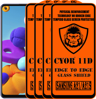CYOR Edge To Edge Tempered Glass for SAMSUNG A21S(Pack of 4)