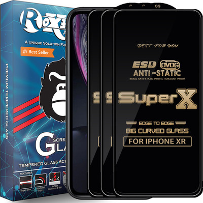 Roxel Edge To Edge Tempered Glass for Apple iPhone XR(Pack of 3)