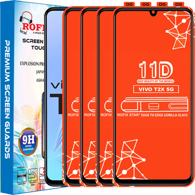 Rofix star Edge To Edge Tempered Glass for VIVO T2X 5G(Pack of 4)