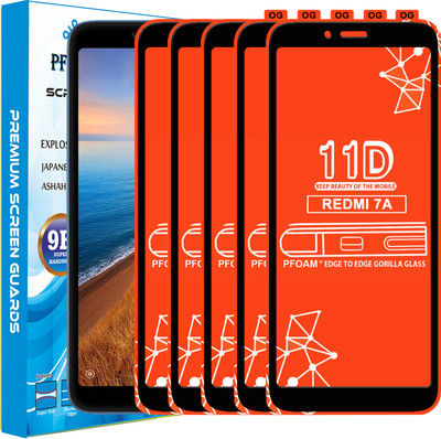 PFOAM Edge To Edge Tempered Glass for REDMI 7A(Pack of 5)