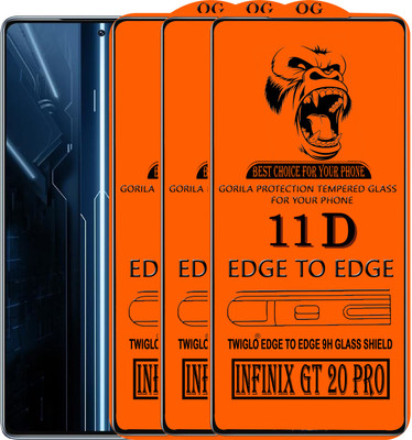 TWIGLO Edge To Edge Tempered Glass for INFINIX GT 20 PRO 5G(Pack of 3)