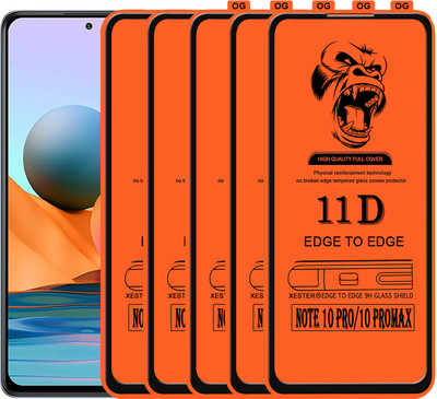 PFOAM Edge To Edge Tempered Glass for REDMI NOTE 10 PRO MAX(Pack of 5)