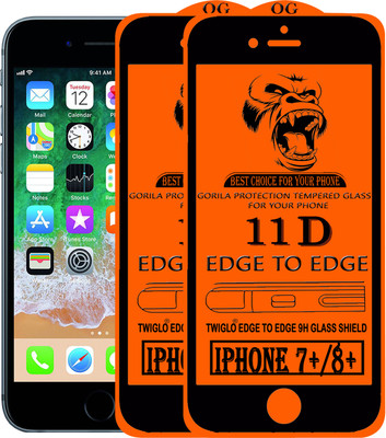 TWIGLO Edge To Edge Tempered Glass for Apple iPhone 7 Plus(Pack of 3)