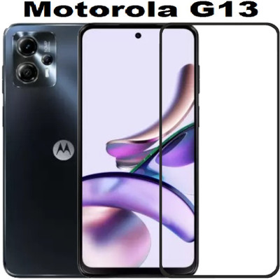 DSCASE Edge To Edge Tempered Glass for Moto G13, Motorola G13(Pack of 1)