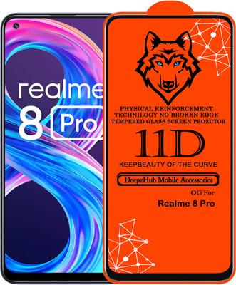 DeepzHub Edge To Edge Tempered Glass for Realme 8 Pro(Pack of 1)