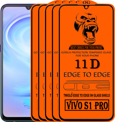 TWIGLO Edge To Edge Tempered Glass for VIVO S1 PRO(Pack of 5)