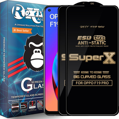 Roxel Edge To Edge Tempered Glass for OPPO F19 PRO(Pack of 2)