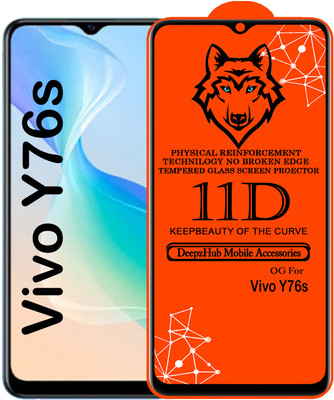 DeepzHub Edge To Edge Tempered Glass for Vivo Y76s(Pack of 1)