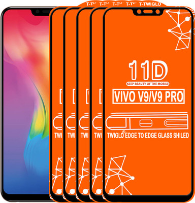TWIGLO Edge To Edge Tempered Glass for VIVO V9 PRO(Pack of 5)