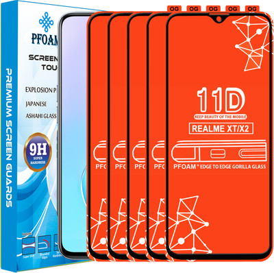 PFOAM Edge To Edge Tempered Glass for Realme XT(Pack of 5)
