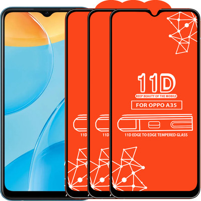 Qyist Edge To Edge Tempered Glass for Oppo A35(Pack of 3)