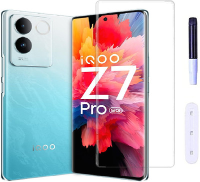 Mersal Edge To Edge Tempered Glass for IQOO Z7 Pro 5G, UV Curved Screen Protector with Easy Installation Kit(Pack of 1)