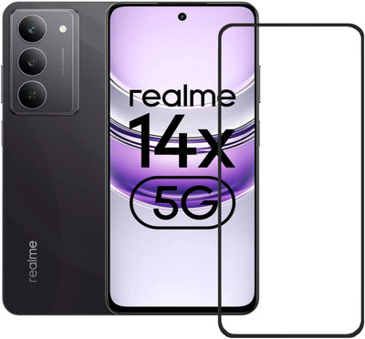 AKSHUD Edge To Edge Tempered Glass for RealMe 14x 5G, realme 14x 5G(Pack of 1)