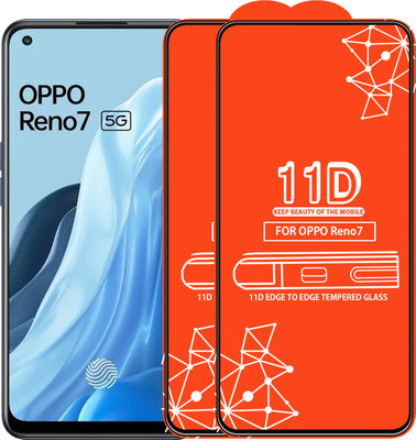 Roxel Edge To Edge Tempered Glass for Oppo Reno7(Pack of 2)