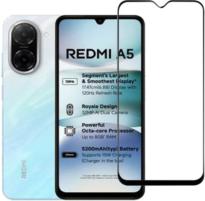 VDAT Edge To Edge Tempered Glass for REDMI A5, redmi a5(Pack of 1)