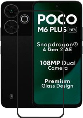 AKSHUD Edge To Edge Tempered Glass for POCO M6 Plus 5G, Poco M6 Plus 5G, POCO M6 Plus(Pack of 1)