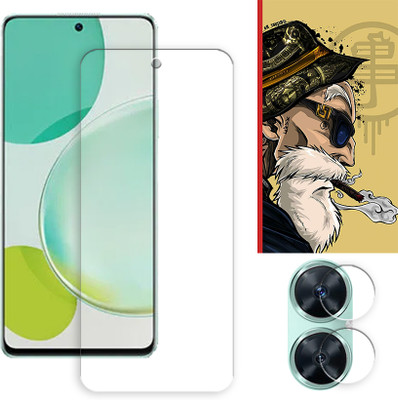 SOMTONE Edge To Edge Tempered Glass for Huawei nova 11i 4G Tempered Glass Screen Protector | Anti-Scratch | Edge to Edge Full Coverage | 9H Hardness ( 1 FRONT SCREEN GUARD + 1 CAMERA LENS PROTECTOR + 1 FREE BACK EMBOSSED SKIN001 )(Pack of 1)