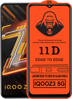Laxdom Edge To Edge Tempered Glass for IQ00 Z3 5G(Pack of 1)