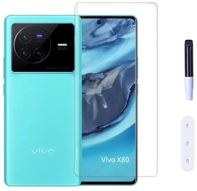Mersal Edge To Edge Tempered Glass for Vivo X80, UV Curved Screen Protector with Easy Installation Kit(Pack of 1)