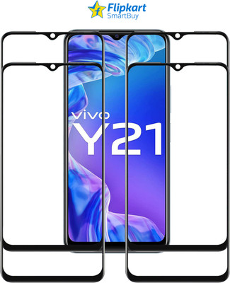 Flipkart SmartBuy Edge To Edge Tempered Glass for VIVO Y21 2021(Pack of 4)