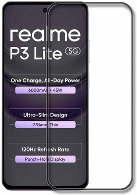 NKCASE Edge To Edge Tempered Glass for realme P3 Lite 5G(Pack of 1)