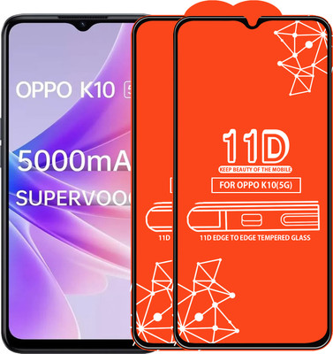 Roxel Edge To Edge Tempered Glass for Oppo K10 5G(Pack of 2)