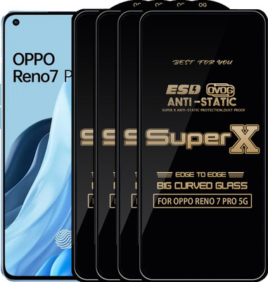 Roxel Edge To Edge Tempered Glass for OPPO RENO 7 PRO 5G(Pack of 4)