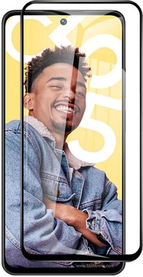 9H Edge To Edge Tempered Glass for Realme C55-Smartphone Tempered Glass Screen Protector- Black [9H Gorilla] [Free Cleaning Kit Included](Pack of 1)