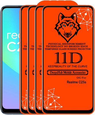 CRodible Edge To Edge Tempered Glass for Realme C25s(Pack of 4)