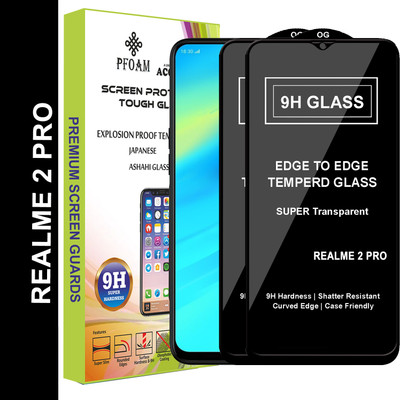 PFOAM Edge To Edge Tempered Glass for Realme 2 Pro(Pack of 2)