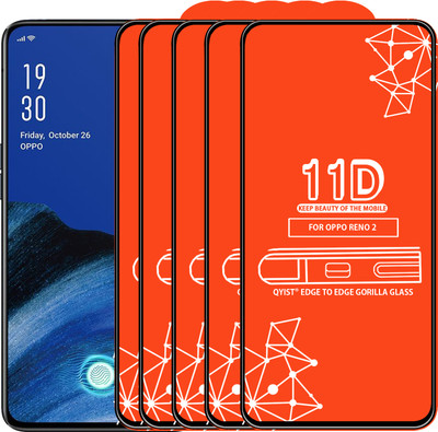 Qyist Edge To Edge Tempered Glass for OPPO Reno 2(Pack of 5)