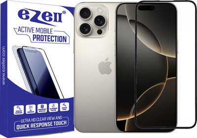eZell Edge To Edge Tempered Glass for APPLE IPHONE 16 Pro Max(Pack of 1)