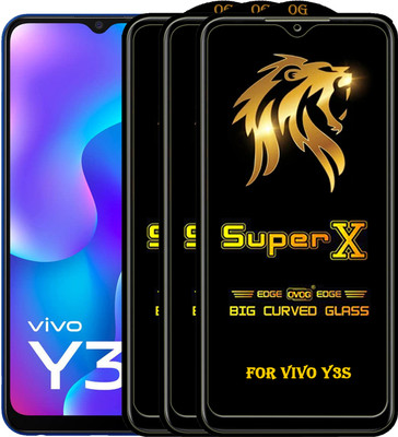 PFOAM Edge To Edge Tempered Glass for VIVO Y3S(Pack of 3)