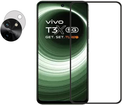 ISAAK Edge To Edge Tempered Glass for Vivo T3x 5G Edge to Edge 11D Tempered Glass & Camera Lens Protector (COMBO PACK)(Pack of 2)