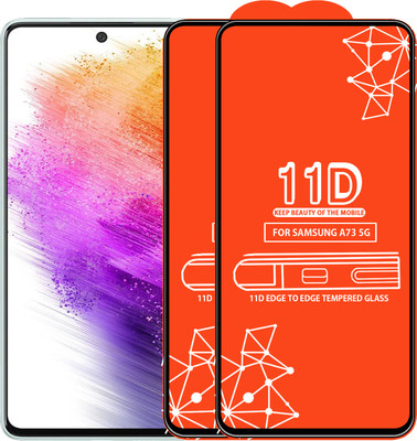 Qyist Edge To Edge Tempered Glass for Samsung Galaxy A73 5G(Pack of 2)