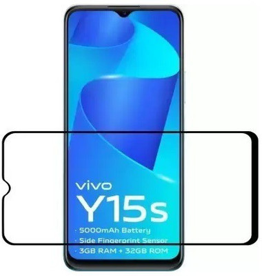 Chronic Edge To Edge Tempered Glass for vivo y15s(Pack of 1)