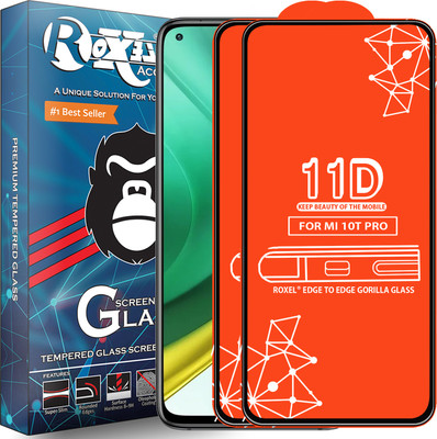 Roxel Edge To Edge Tempered Glass for Mi 10T Pro(Pack of 2)