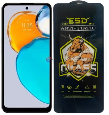 Resolute Edge To Edge Tempered Glass for Motorola Moto E22s, ESD Tempered Glass, ESD Screen Protector, Anti Static, Screen Protector(Pack of 1)