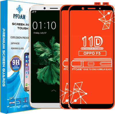 PFOAM Edge To Edge Tempered Glass for Oppo F5(Pack of 2)