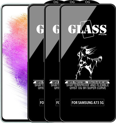 Qyist Edge To Edge Tempered Glass for SAMSUNG GALAXY A73 5G(Pack of 3)