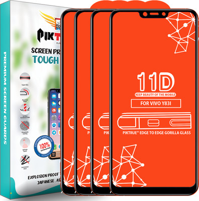 PikTrue Edge To Edge Tempered Glass for Vivo Y83I(Pack of 4)