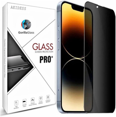Aeidess Edge To Edge Tempered Glass for iphone 13, iphone 14, iphone 13 pro, Privacy Tempered glass(Pack of 1)