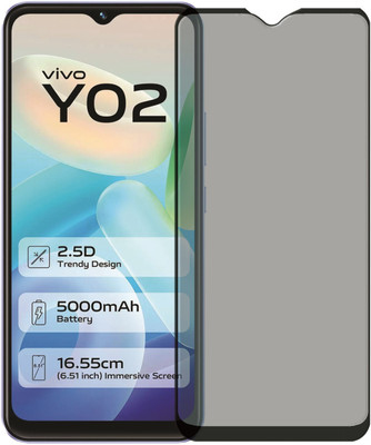 GLOBAL NOMAD Edge To Edge Tempered Glass for vivo Y02(Pack of 1)