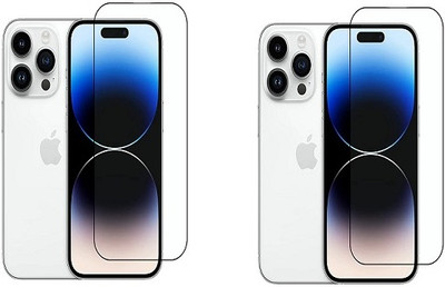 NIMMIKA ENTERPRISES Edge To Edge Tempered Glass for Apple iphone 14 Pro(D Plus Clarity Technology | 9H Hardness for Unrivaled Protection | Ultra-Thin Design with Sleek Edges | Smooth Touch Sensitivity | Precision Cut for Perfect Fit)(Pack of 2)