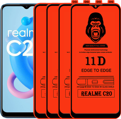 Rofix star Edge To Edge Tempered Glass for REALME C20(Pack of 4)