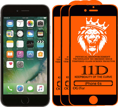DeepzHub Edge To Edge Tempered Glass for Apple iPhone 6s(Pack of 3)